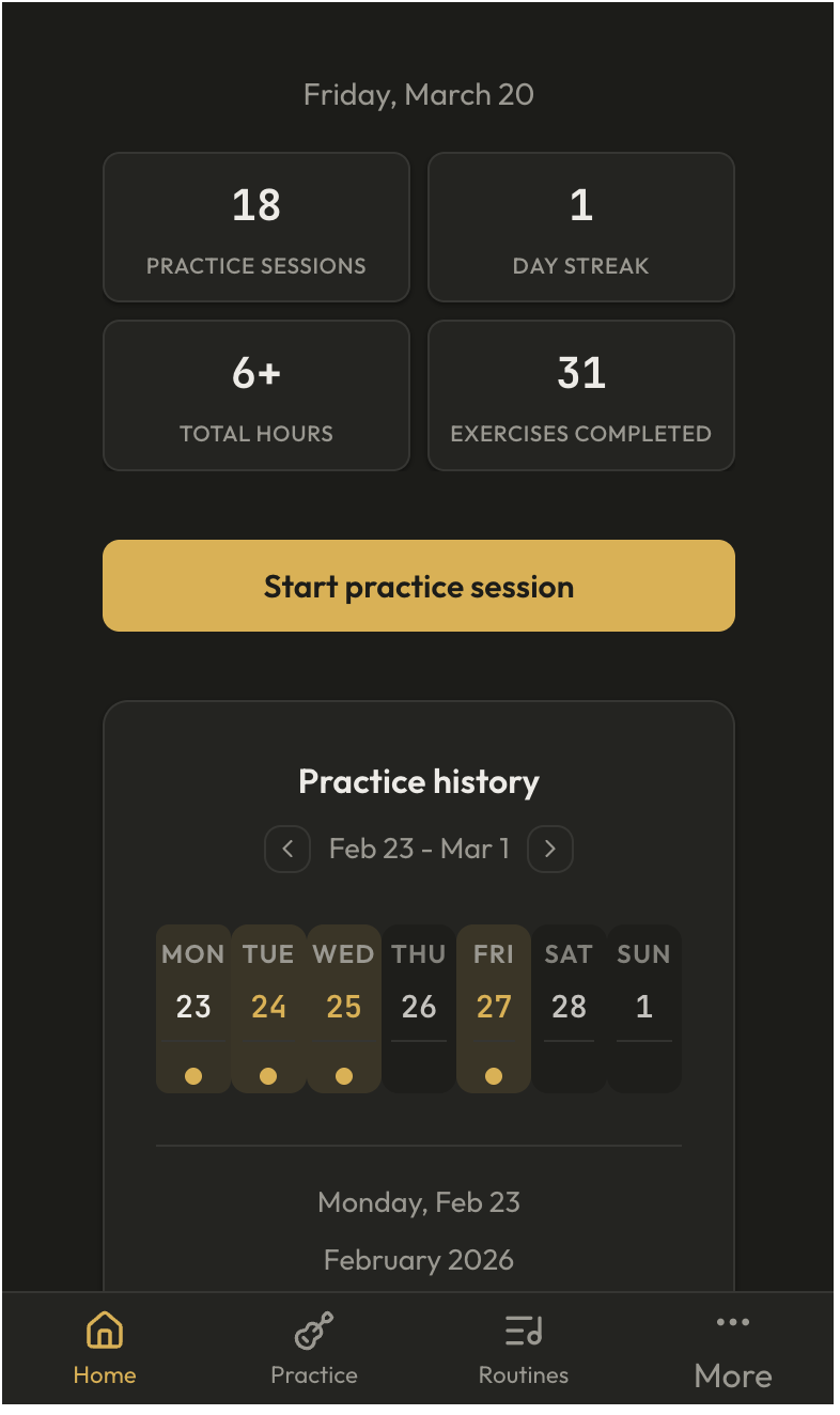 Motif mobile interface